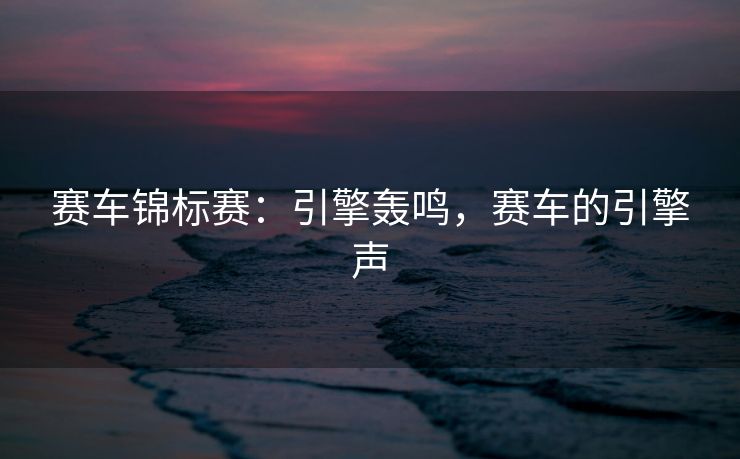 赛车锦标赛：引擎轰鸣，赛车的引擎声